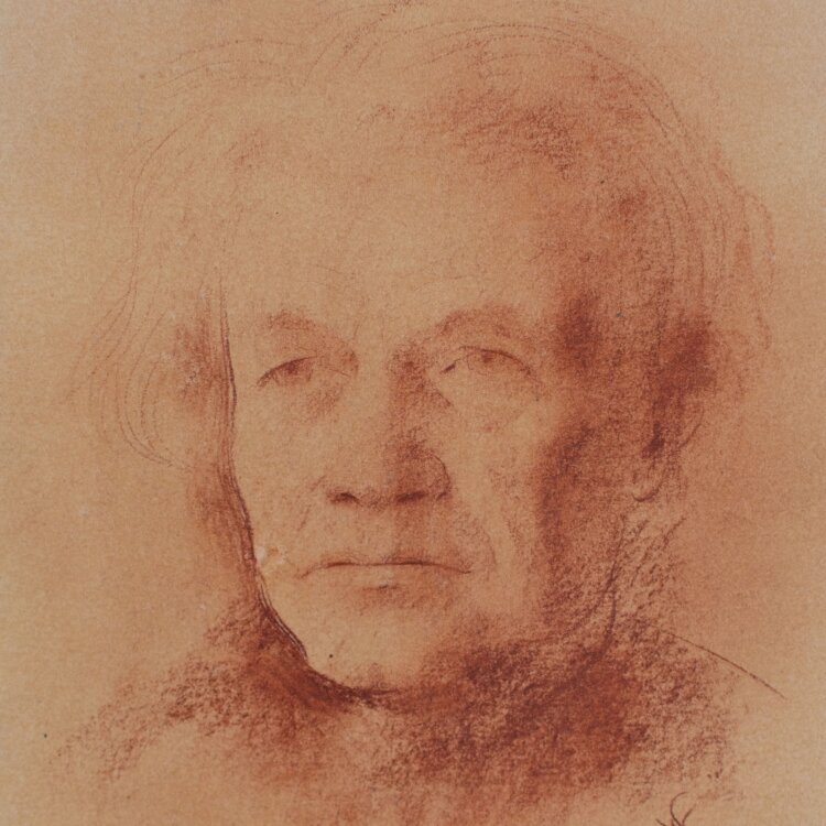 Willi Schmid - Älteren Mannesbildnis - o.J. - Rötel