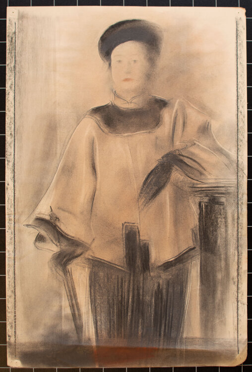 Willi Schmid - Porträt einer Dame - o.J. - Pastell, Kohle