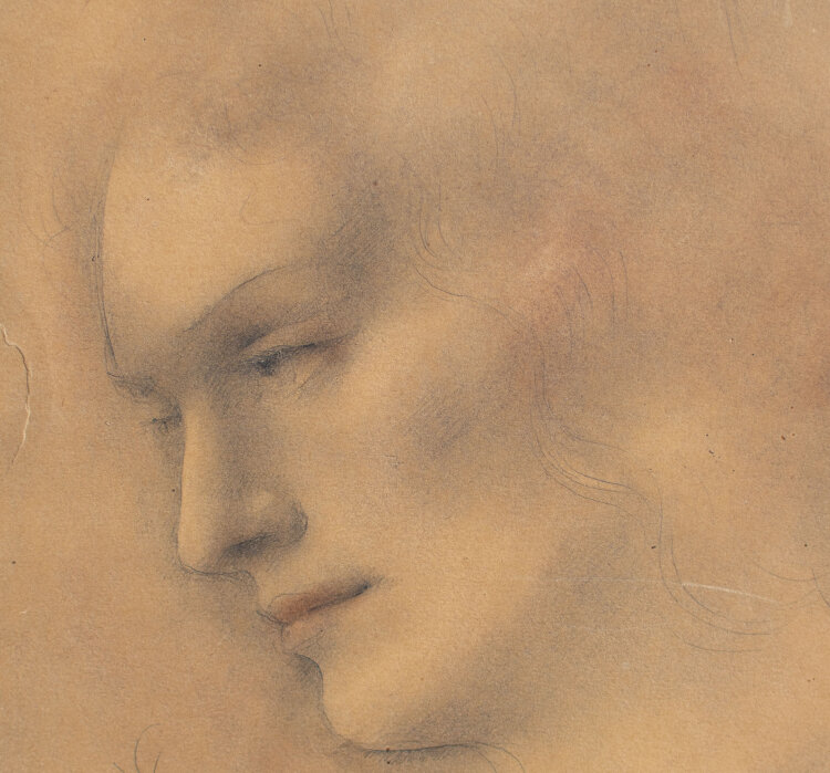 Willi Schmid - Frauenbildnis - 1944 - Pastell, Bleistift