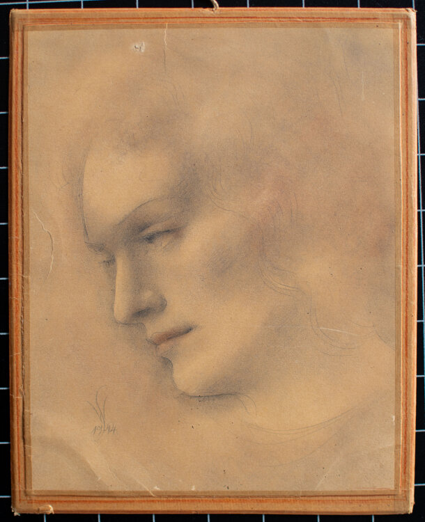 Willi Schmid - Frauenbildnis - 1944 - Pastell, Bleistift