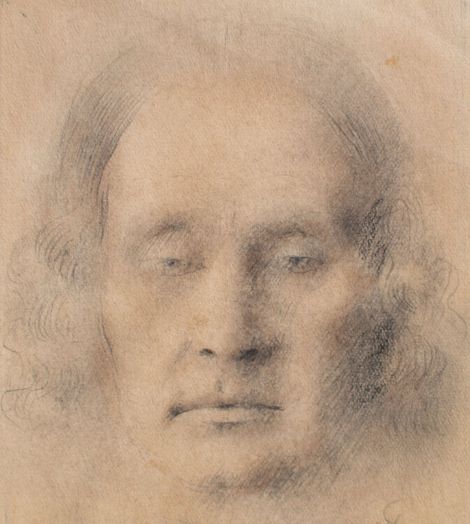 Willi Schmid - Männerbildnis - o.J. - Bleistift, Pastell