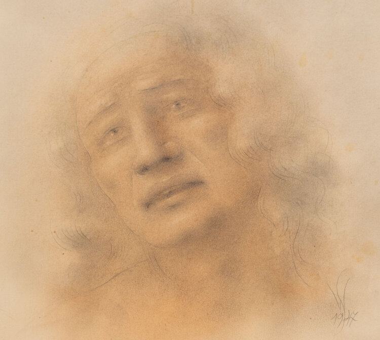 Willi Schmid - Männerbildnis - 1947 - Pastell