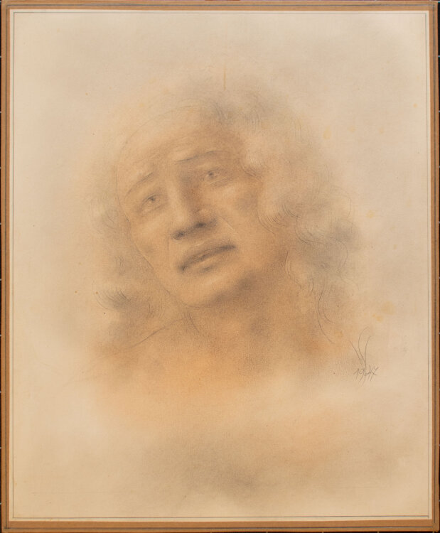 Willi Schmid - Männerbildnis - 1947 - Pastell