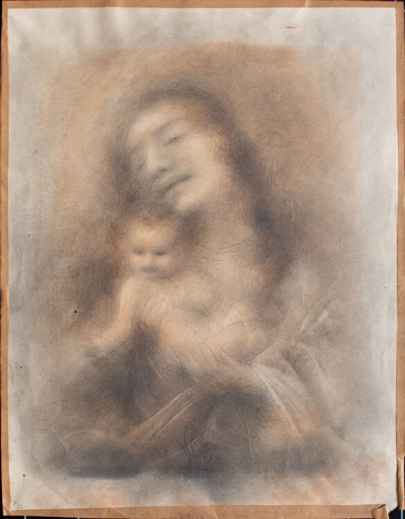 Willi Schmid - Madonna mit Kind - 1947 - Pastell