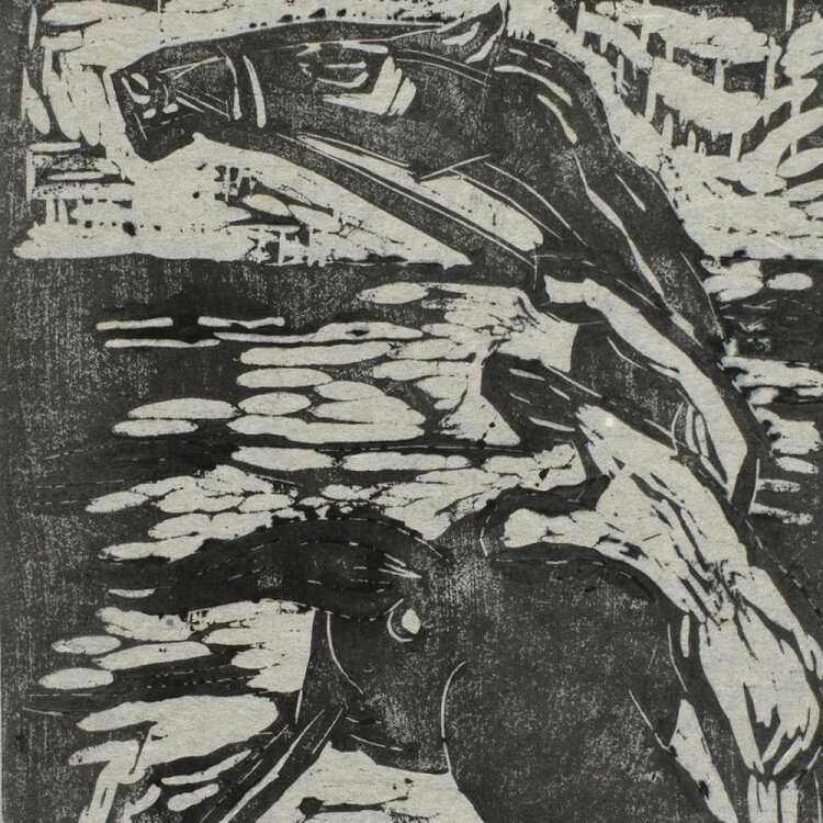 Rudolf Behrend - Pferd und Reiter - 1961 - Holzschnitt