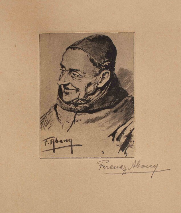 Ferenes Abony - Porträt eines Geistlichen - o.J. - Tusche