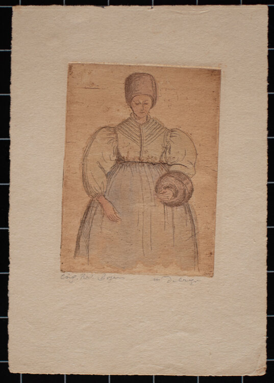 Maria Delago - Bäuerin mit Pelzmuff - um 1915 -...