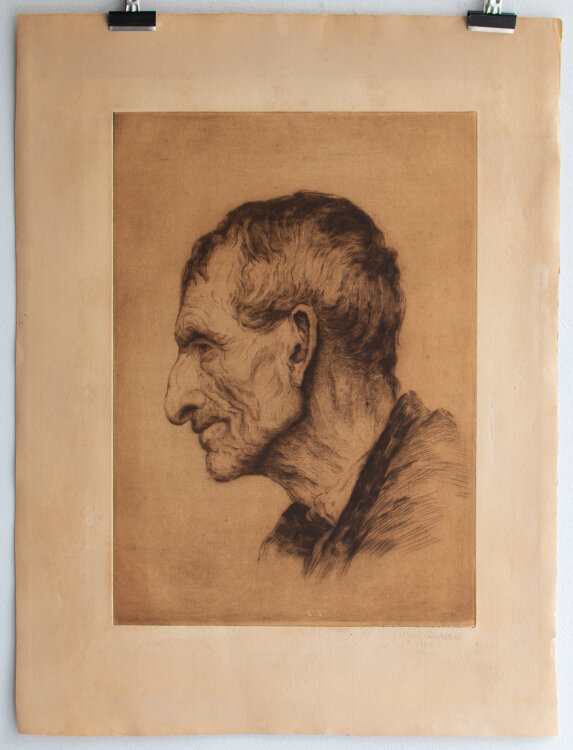 Alfred Duriau - Bildnis eines älteren Mannes - 1906 - Radierung