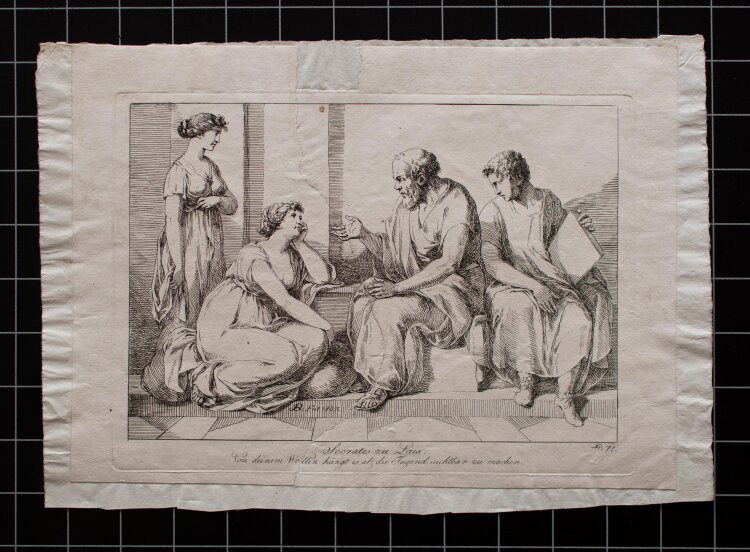 Joseph Bergler d. J. - Socrates zu Lais - 1807 - Kupferstich