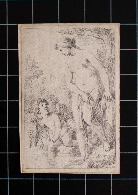 Joseph Bergler d. J. - Venus und Armor mit Hummer - 1805...