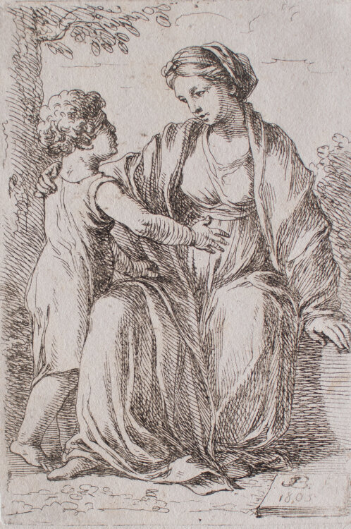 Joseph Bergler d. J. - Eine mutter mit ihrem Kind - 1805...