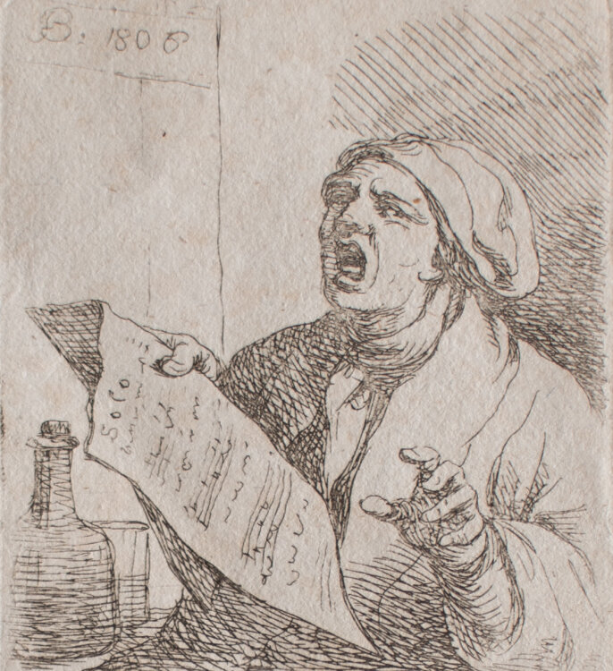 Joseph Bergler d. J. - Ein Sänger - 1805 - Kupferstich