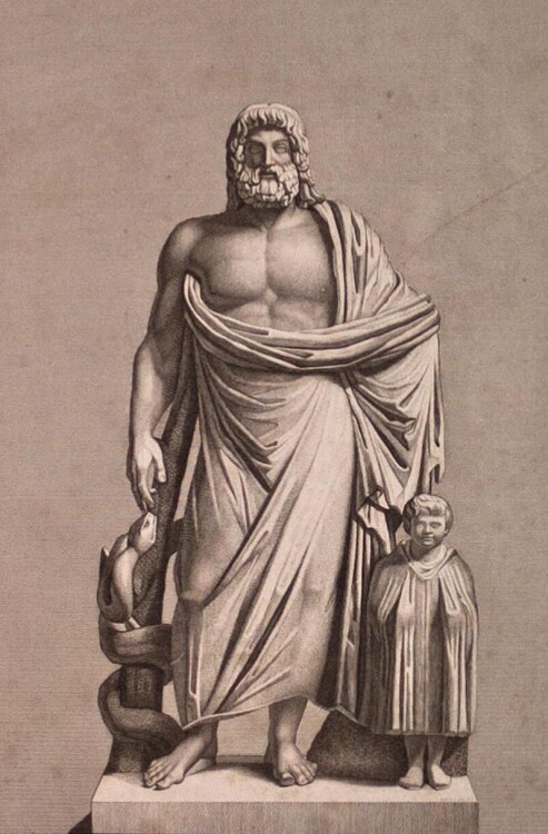 unbekannt - Asklepios und Telephos - o.J. - Kupferstich
