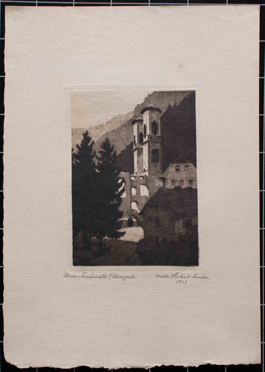 Walter Siebert-Lemàn - Kloster Frauenalb, Schwarzwald - 1923 - Radierung