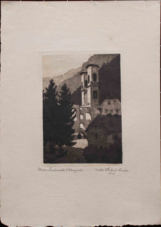 Walter Siebert-Lemàn - Kloster Frauenalb, Schwarzwald - 1923 - Radierung