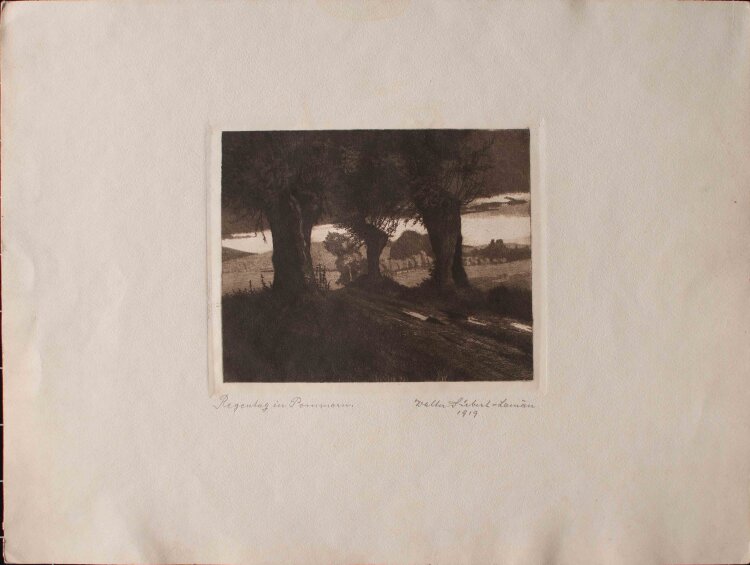 Walter Siebert-Lemàn - Regentag in Pommern - 1919 - Radierung