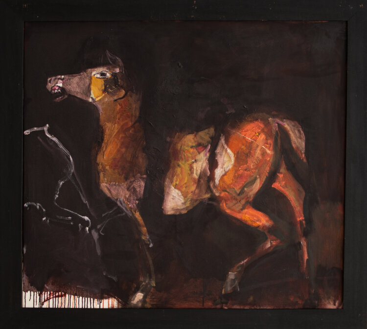 Heinrich Tessmer - Packpferd - 1998 - Öl