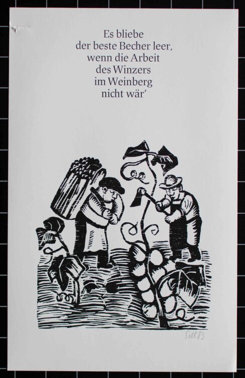Lothar Sell - Der Wein - 1983 - Holzschnitt