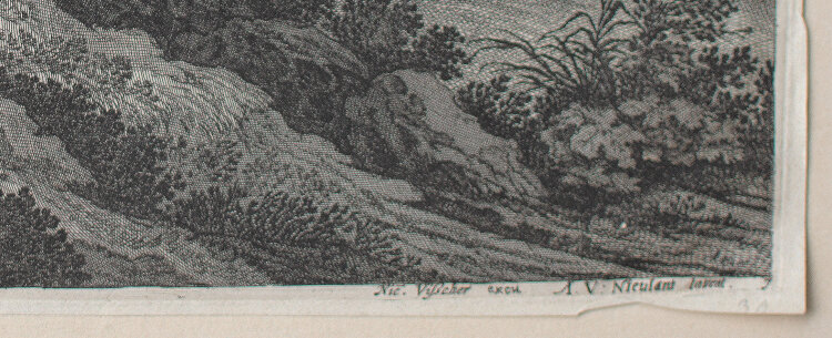 Claes Jansz. Visscher - Reisende auf dem Weg durch Berge - o.J. - Radierung