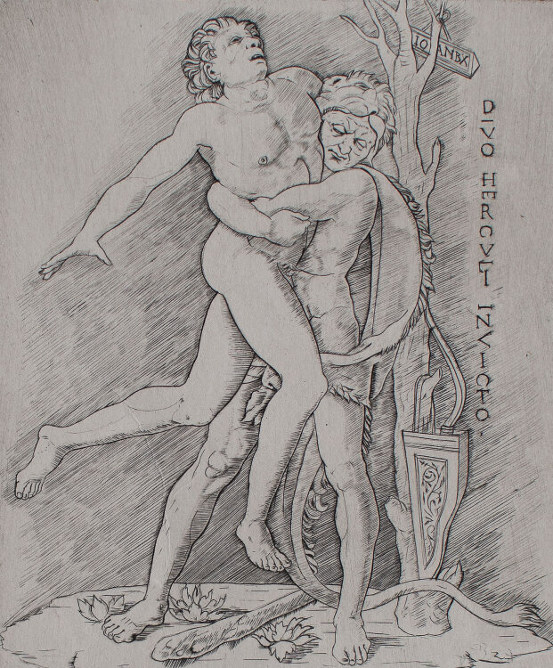 unbekannt - Herakles und Antaios - 1923 - Kupferstich