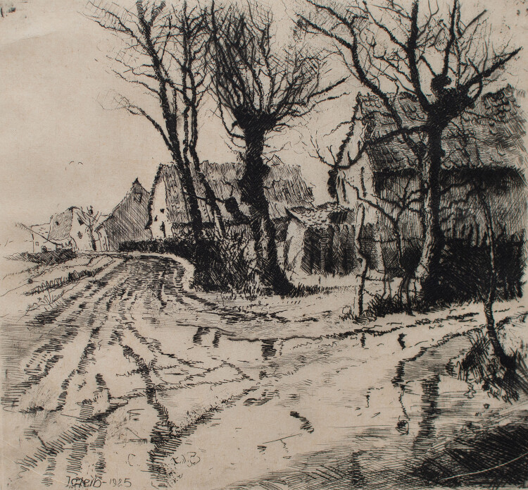 Josef Steib - Dorfansicht - 1925 - Radierung