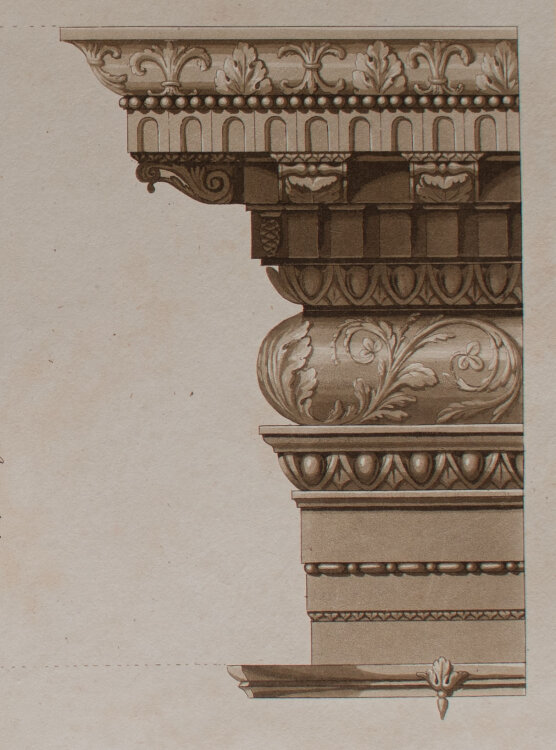 Karl August Senff - Detail der Säulen Ordnung des Throns der Jüd. Prinzessin zu Bosra - 1822 - Aquatinta