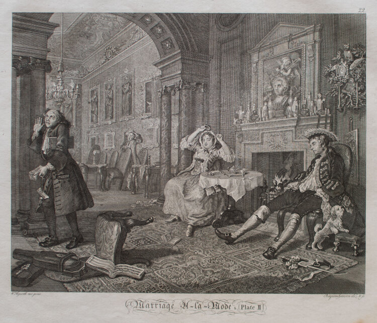 Ernst Ludwig Riepenhausen - The Tête à Tête / Shortly After the Marriage /  Kurz nach der Hochzeit - o.J. - Kupferstich