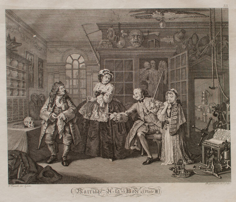 Ernst Ludwig Riepenhausen - The Inspection / Visit to the Quack Doctor / Die Inspektion / Besuch beim Quacksalber - o.J. - Kupferstich