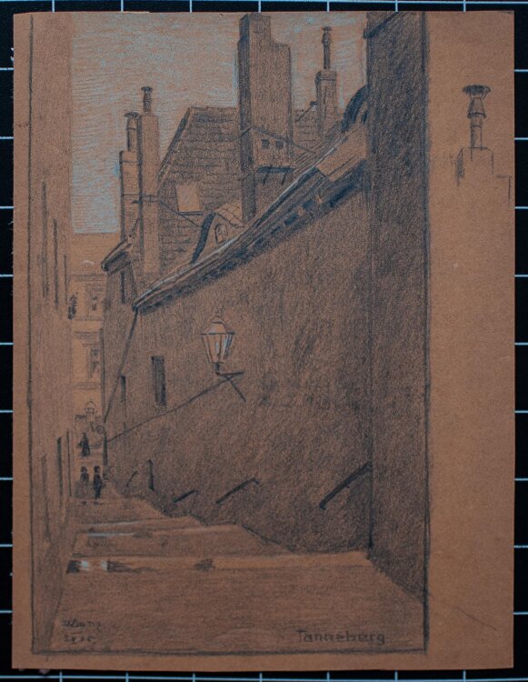 Wilhelm Danz - Tanneberg (Klipphausen) - Bleistiftzeichnung - 1905