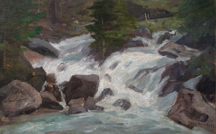 Maria von Keudell - Wasserfall Gastein - o.J. - Öl...