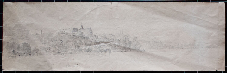 unbekannt - Panorma Dorfansicht - um 1800 - Zeichnung