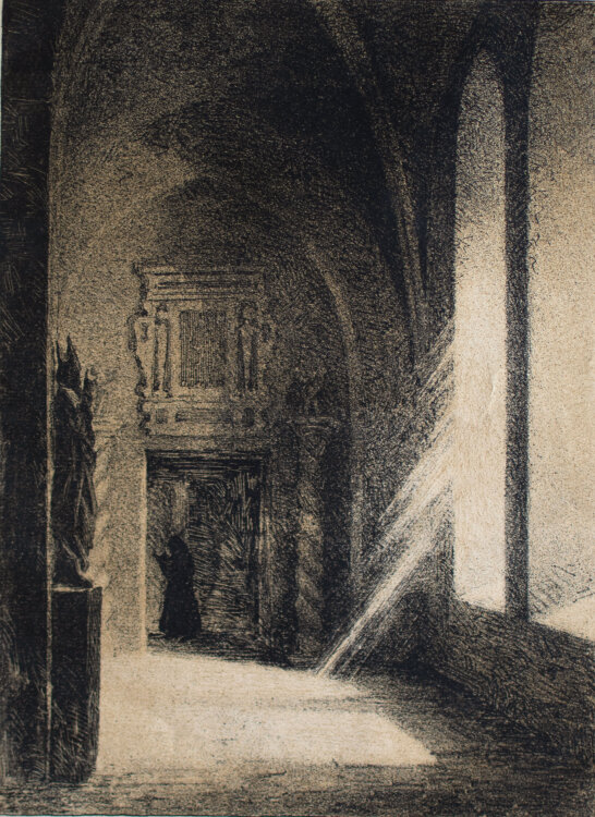 unbekannt - Kirche Korridor - Anfang 1900 - Lithografie