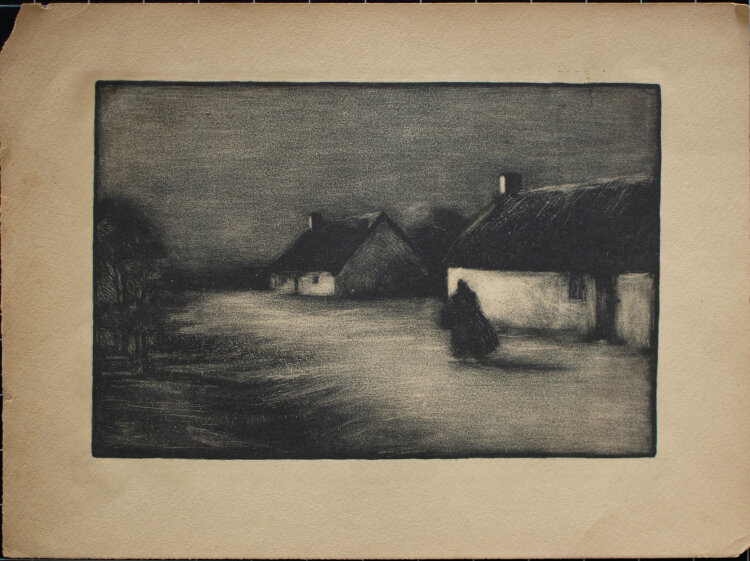 unbekannt - Bäuerin auf dem Heimweg - Anfang 1900 - Lithografie