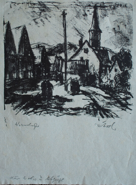 Karl Stratil - Wesendorf, Niedersachsen - Anfang 1900 - Lithografie