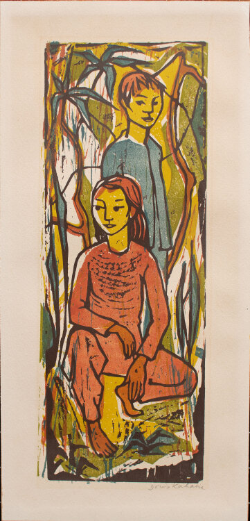 Doris Kahane - Kinder - o.J. - Farbholzschnitt