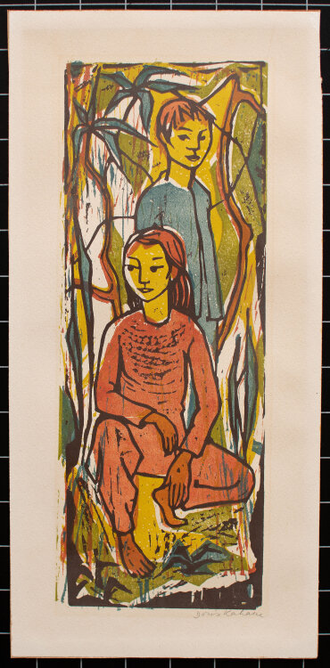 Doris Kahane - Kinder - o.J. - Farbholzschnitt