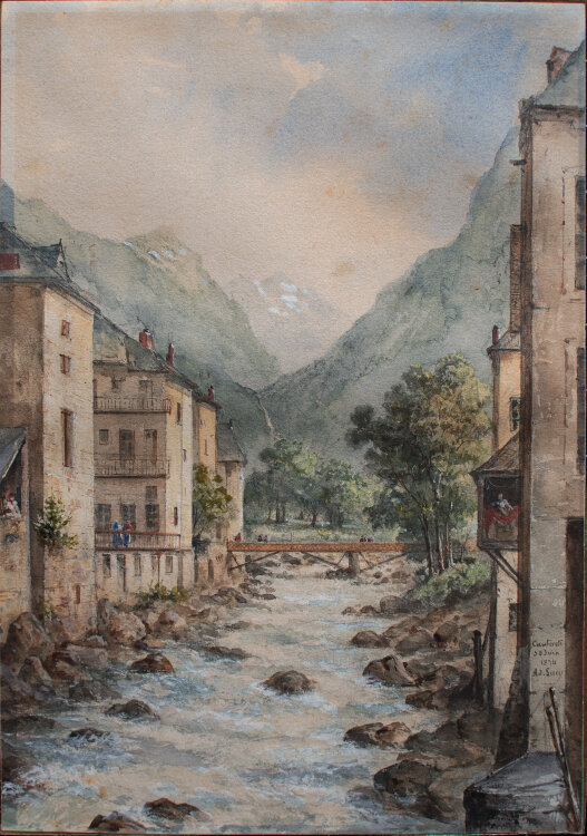 Adrien Lucy - Cauterets, Frankreich - 1874 - Aquarell