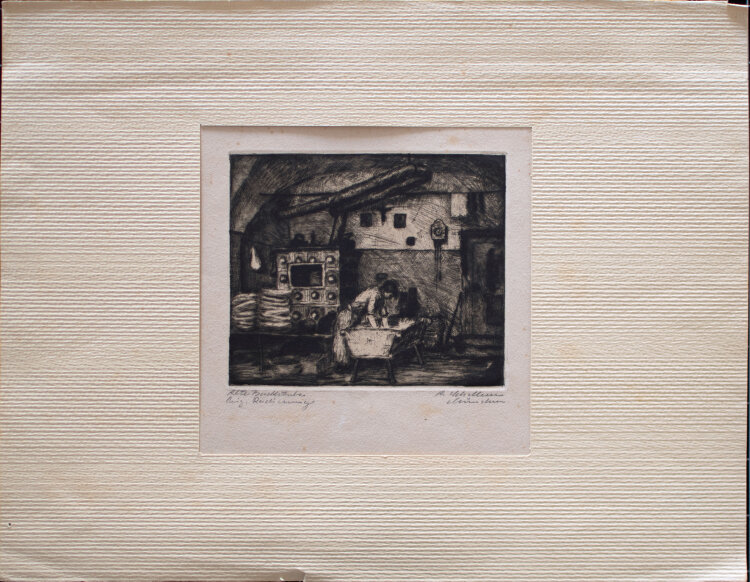 Albert Schellerer - Der alte Backstube - um 1920 - Radierung