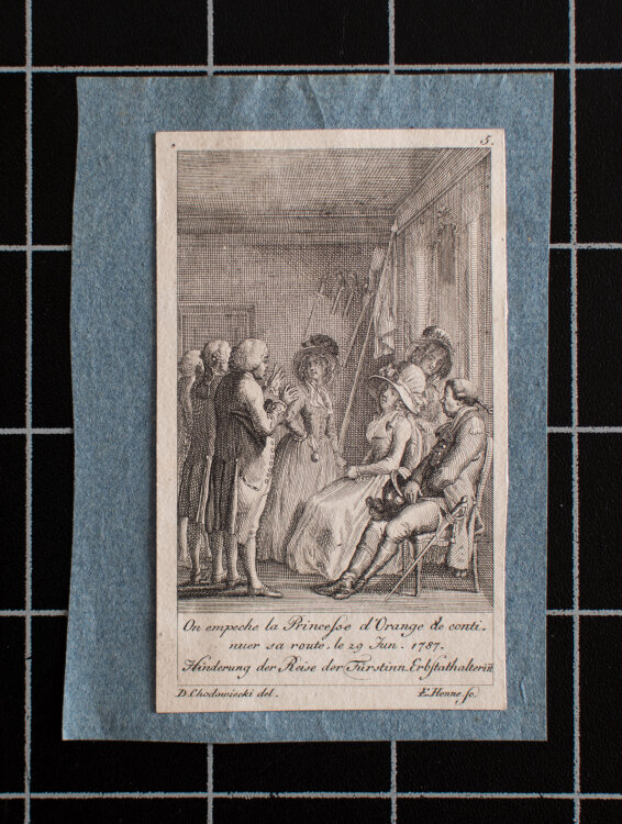 Eberhard Siegfried Henne - Hinderung der Reise der Fürstin - o.J. - Radierung