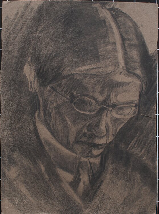 Albert Klatt - Männerporträt - o.J. - Kohle