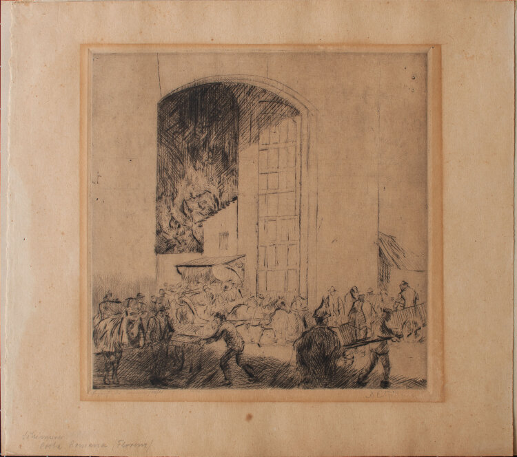 Adolf Schinnerer - Florenz, Porta Romana - o.J. - Radierung
