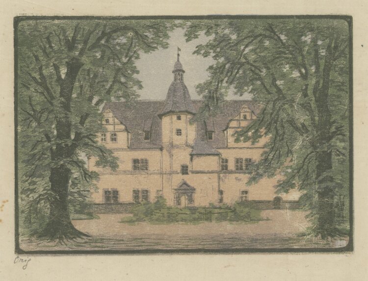 Eva Roemer - Schloss - undatiert - Farbholzschnitt