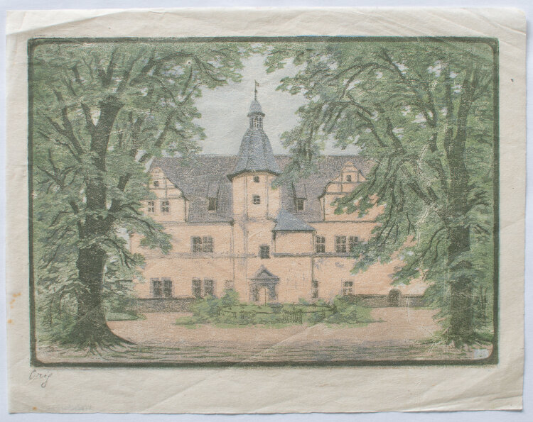 Eva Roemer - Schloß - o.J. - Farbholzschnitt