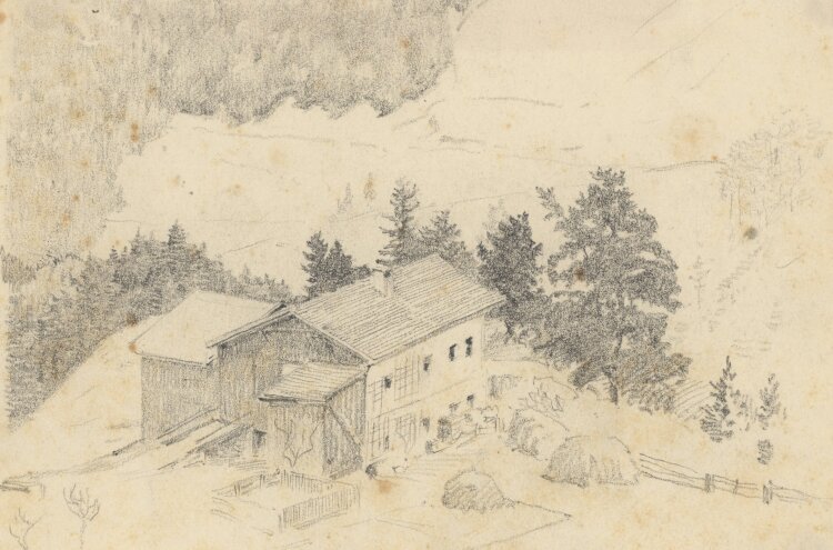 Wilhelm Danz - Unter dem Jägerhof - Bleistiftzeichnung - 1942