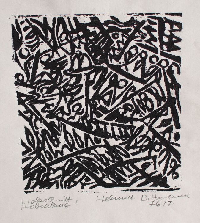 Helmut Dittmann - Figuren - 1976 - Holzschnitt