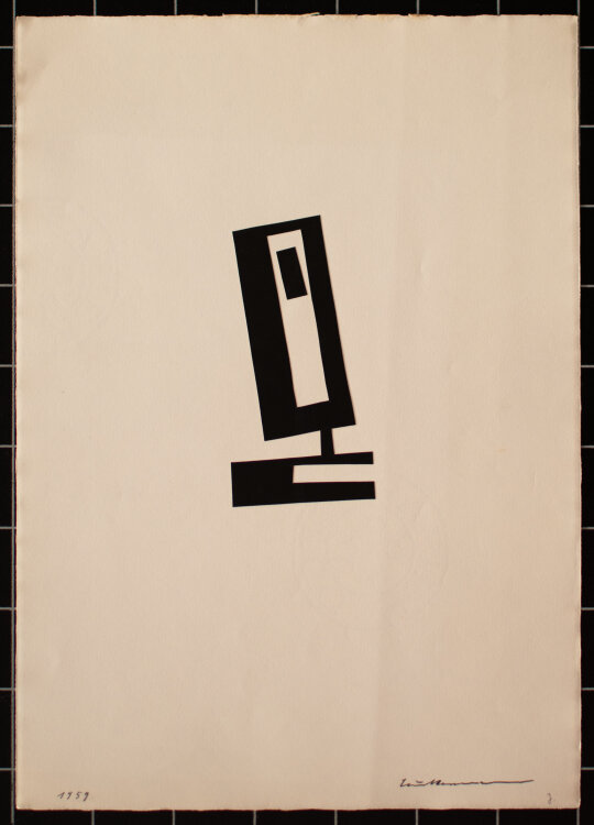 Paul Herrmann - Abstrakt Geometrisch - 1959 - Collage