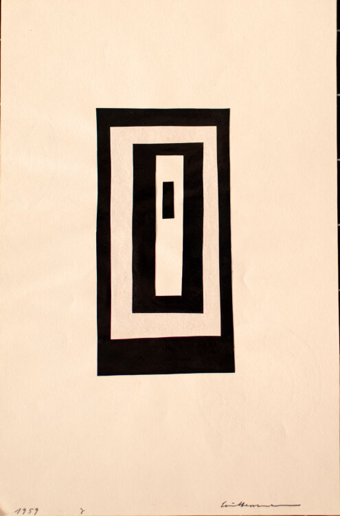 Paul Herrmann - Abstrakt Geometrisch - 1959 - Collage
