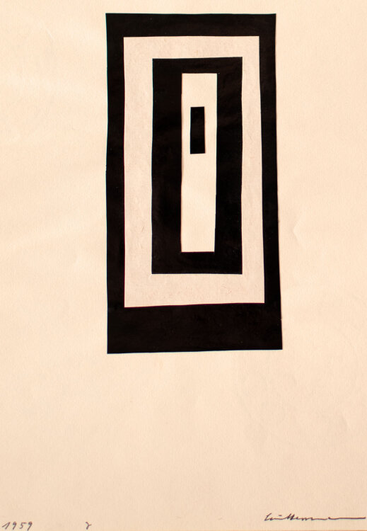 Paul Herrmann - Abstrakt Geometrisch - 1959 - Collage