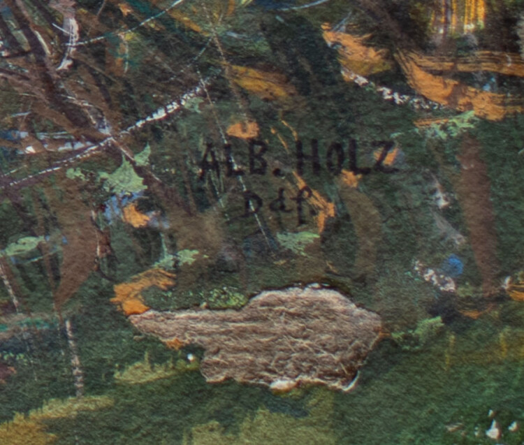 Albert Holz - Im blühenden Ginster - o.J. - Aquarell