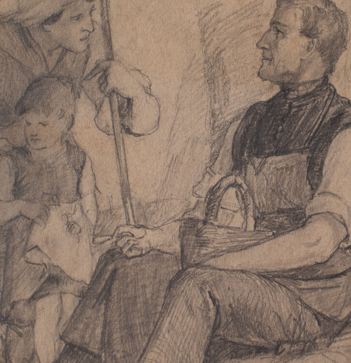 Konrad Weigand - Familiebildniss - 1880 - Zeichnung